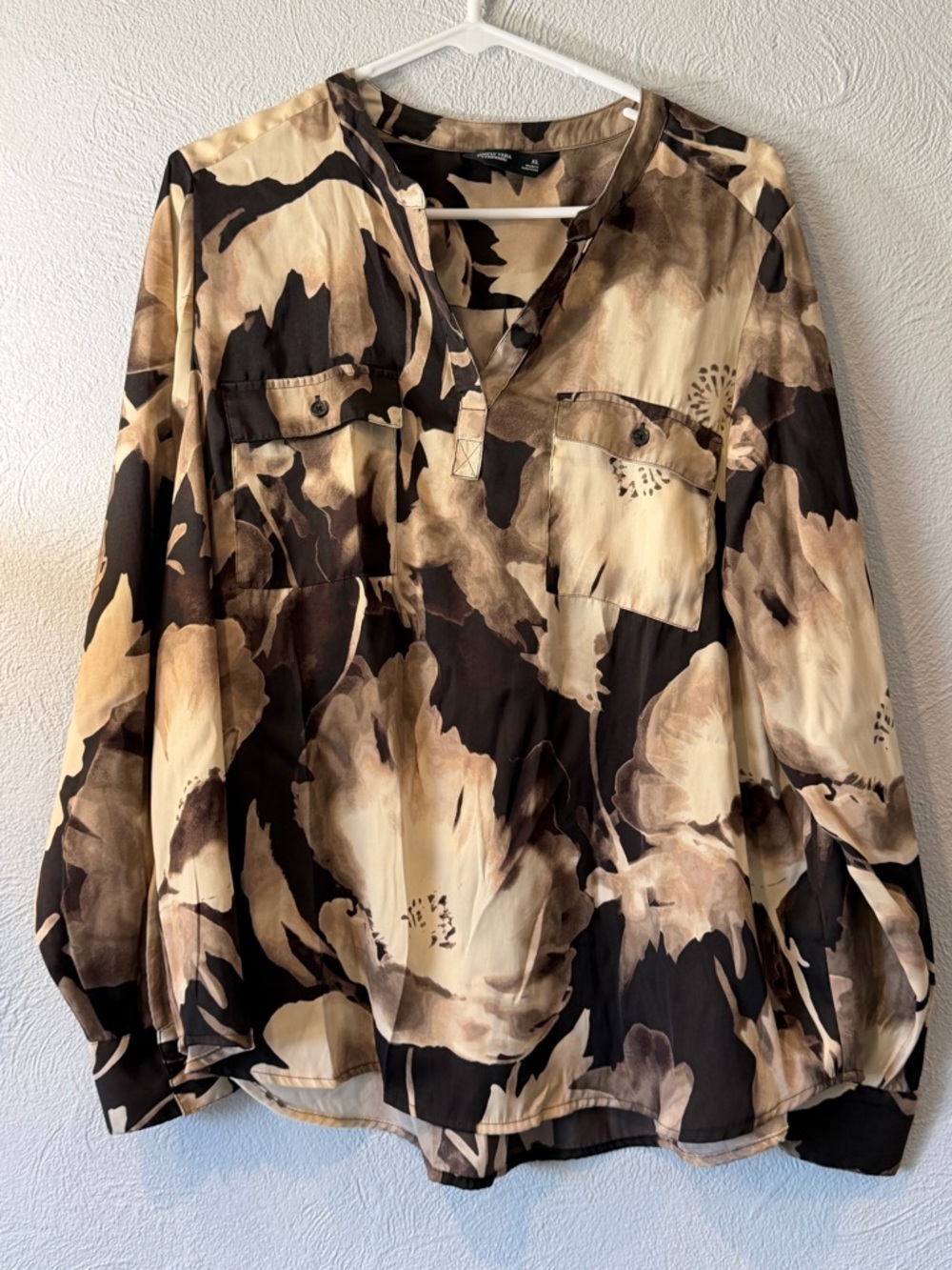 Simply Vera Vera Wang Floral Blouse, size XL